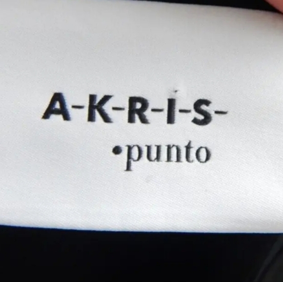 Akris Black and White Mesh Panel Long Sleeve Wool Dress - Picture 5 of 6